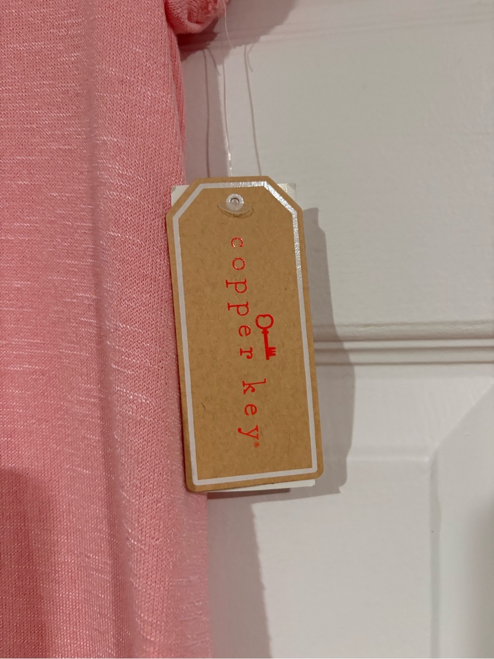 Copper Key Pink Scoop Neck Ruffle Back Tunic - Picture 3 of 5